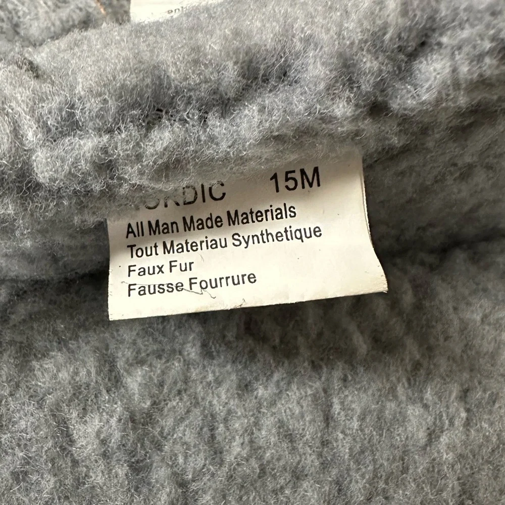 Deer Stags Men’s Nordic Faux Fur Flannel Slipper Indoor/Outdoor Sole Gray Sz 15